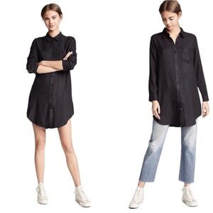 RAILS Bianca Midnight Jade Flannel Dress Long Sleeve Tunic Top Sz XS